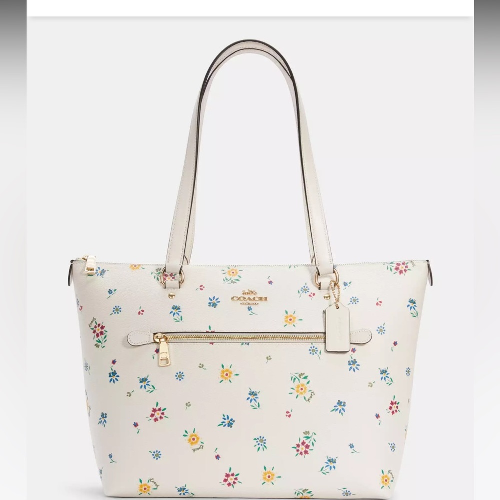 Coach Gallery Tote in Wild Meadow Print-EUC